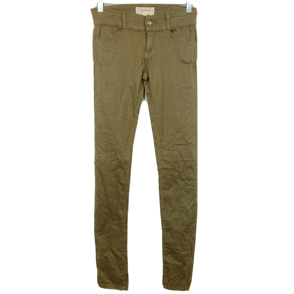 NWT Current Elliott Legging Womens Sz 25 Dark Olive Low Rise Skinny Fit $192